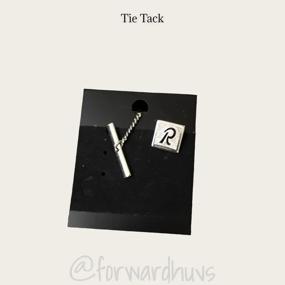 Vintage Silver Tone “R” Tie Tack